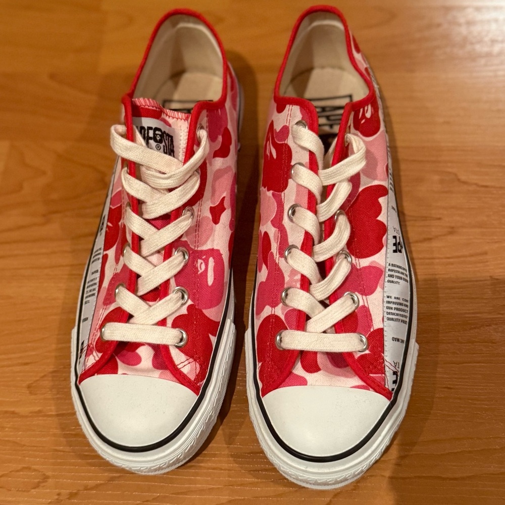 Bapesta Bape converse shoes pink